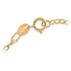 14k Gold ID Bracelet Engravable Girls Boys Kids Baby Figaro Curb Chain Made in Italy