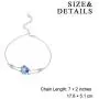 AOBOCO I Love You Jewelry Sterling Silver Heart Bracelet, Blue Purple Crystal from Austria, Fine Jewelry Gifts for Women