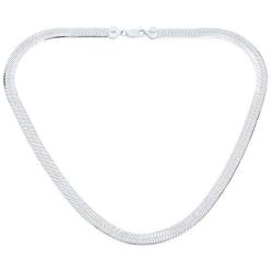 Thin Flat Flexible 925 Sterling Silver Magic Snake Herringbone Chain Necklace For Women Made In Italy 16 18 20 24 Inch