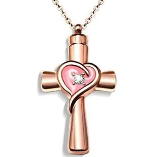 Jude Jewelers Stainless Steel Christian Cross Memorial Cremation Ash Urn Pendant Necklace Jude Jewelers Stainless Steel Christian Cross Memorial Cremation Ash Urn Pendant Necklace