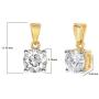 La Joya 1/4-1 Carat Total Weight (cttw) Certified Lab Grown Diamond Pendant Necklace - Solid 14k White Or Yellow Gold 4 Prong Setting With Adjustable Chain - GH Color And VS/SI Clarity Up Diamonds