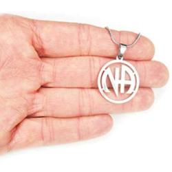 NA Necklace, on 20'' Snake Chain, Pure 304 Stainless Steel Narcotics Anonymous Drug Abuse Recovery Support Symbol Charm Pendant Jewelry Gift