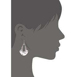 Boho Chic Hollow Shield Shape with Hammered Drop Earrings