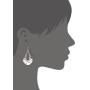 Boho Chic Hollow Shield Shape with Hammered Drop Earrings