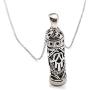 MYSTIC JEWELS by Dalia – 925 Sterling Silver Hamsa Fatima Hand Mezuzah with Sterling Silver Chain