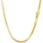 14K SOLID Yellow Gold 3mm or 4mm or 5mm or 6mm Shiny Imperial Herringbone Chain Necklace or Bracelet for Pendants and Charms with Lobster-Claw Clasp for Women Men(7'', 8'', 16'', 18'', 20'' or 24 inch)