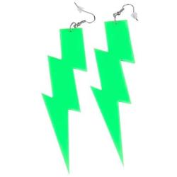 Lightning Bolt Dangle Earrings Acrylic Flash Bolt Drop Earrings Personalized 80s Costumes Accessories for Women Girls Party Jewelry Gifts