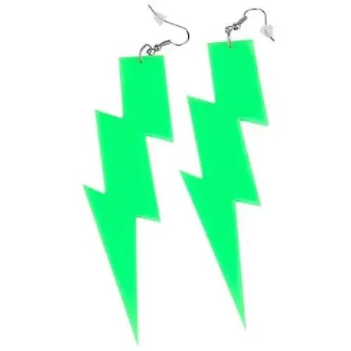 Lightning Bolt Dangle Earrings Acrylic Flash Bolt Drop Earrings Personalized 80s Costumes Accessories for Women Girls Party Jewelry Gifts Lightning Bolt Dangle Earrings Acrylic Flash Bolt Drop Earrings Personalized 80s Costumes Accessories for Women Girls Party Jewelry Gifts