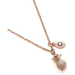 MEMGIFT Dainty Rose Gold Pineapple Necklace Petite Minimal Tropical Fruit Jewelry Personalized for Women Teen Girls Best Friend Sister Mom Daughter Girlfriend Bridesmaid Fiancee