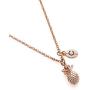 MEMGIFT Dainty Rose Gold Pineapple Necklace Petite Minimal Tropical Fruit Jewelry Personalized for Women Teen Girls Best Friend Sister Mom Daughter Girlfriend Bridesmaid Fiancee
