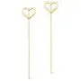 GELIN Open Heart Earrings Women Ear Line Dangle Drop Earrings in 14k Solid Gold GELIN Open Heart Earrings Women Ear Line Dangle Drop Earrings in 14k Solid Gold