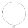KIERA VENEZIA Sterling Silver Double Strand Necklace with Hollow Butterfly Pendant