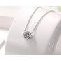 EPIRORA Sterling Silver Solitaire Necklace for Women | Dainty Simple 14k White Gold Plated Cubic Zirconia Bezel-Set Pendant Necklace for Birthday Wedding Anniversary, 18''