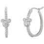 Disney Jewelry for Women Mickey or Minnie Mouse Sterling Silver Cubic Zirconia Hoop Earrings