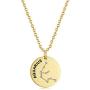 Pacoora 2Pcs 12 Constellation Zodiac Pendant Necklace Letter Disc Horoscope Necklace for Women