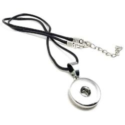 Pizazz Studios 18mm 20mm Snap Charm Leather Cord Necklace