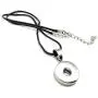 Pizazz Studios 18mm 20mm Snap Charm Leather Cord Necklace Pizazz Studios 18mm 20mm Snap Charm Leather Cord Necklace