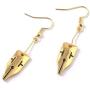 JoJo Bizarre Adventure Rohan Earrings - Gold Pen Nib Drop Anime Earrings - For JoJo Fans