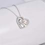 YFN Sterling Silver Keepsake Dog Pendant Necklace Dog Lover Memorial Gifts for Women