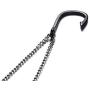 HUANIAN Jewelry Mens Stainless Steel Fishhook Fish Hook Pendant Necklace with 24'' Chain