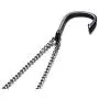 HUANIAN Jewelry Mens Stainless Steel Fishhook Fish Hook Pendant Necklace with 24'' Chain HUANIAN Jewelry Mens Stainless Steel Fishhook Fish Hook Pendant Necklace with 24'' Chain