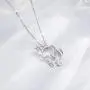 CELESTIA 925 Sterling Silver Memory Elephants Giraffe Angel Necklace, Animals Jewelry for Women Gifts for Her CELESTIA 925 Sterling Silver Memory Elephants Giraffe Angel Necklace, Animals Jewelry for Women Gifts for Her