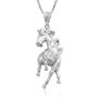 Honolulu Jewelry Company Sterling Silver Prancing Horse Necklace Pendant with 18'' Box Chain