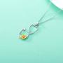 LONAGO Stethoscope Sunflower Necklace 925 Sterling Silver Medical Doctor Pendant RN Registered Nurse Student Graduation Jewelry Gift for Women