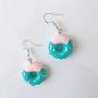 Cute Food Imitate Hamburger Banana Donut Ice Cream Dangle Stud Earrings Resin for Women Girls Jewelry