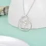Ballerina Necklace 925 Sterling Silver Heart Necklace Ballerina Dancer Gymnasts Ballet Dance Pendant Necklace Dance Jewelry Gifts for Women Teenage
