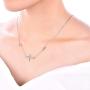 YL Serotonin Necklace 925 Sterling Silver Heartbeat Pendant Infinity Heart Jewelry