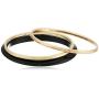 Robert Lee Morris Soho Womens Mixed Bangle Bracelet Set, Black, One Size