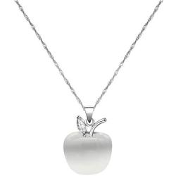 Simulated Cats Eye Apple Pendant Necklace Thanksgiving Day Gifts for Women Girls ZY042