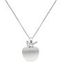 Simulated Cats Eye Apple Pendant Necklace Thanksgiving Day Gifts for Women Girls ZY042