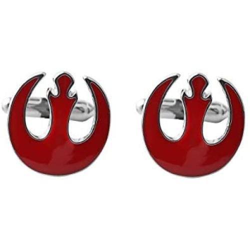 CENWA Star W Cufflinks Rebel Alliance Cufflinks Sci Fi Geek Movie Cufflinks Jewelry Gift for Fans
