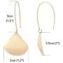 Geometric Drop Dangle Earrings Boho Statement Long Hoops Brushed Gold Half Moon Hollow Circle Light Weight Earrings for Women