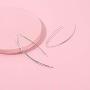Curved Cut Threader Earrings-Simple Lightweight Open Wire Needle Drop Dangle Bead Threader Earrings