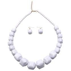 JHWZAIY 5 Colors 1 Layer Acrylic Beads Necklace Bib Chunky Fashion Jewelry