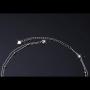 S925 Sterling Silver Layered Choker Jewelry Clavicle Double Short Chain Necklace Gift for Women Girls