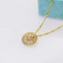 Uloveido Cute Emoji Smile Face Pendants Best Friend Necklace Gold Color Chain Jewelry Gifts Y322