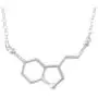 Altitude Boutique Happiness Serotonin Molecule Necklace, Serotonin Neurotransmitter Necklace, Science Jewelry for Science Lovers (Silver, Gold)