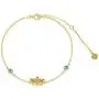 Rikelus 14K Real Yellow Gold Crown Bracelet with Sea Blue 5A Cubic Zircon,Romantic Jewelry for Women Girls Gift for Christmas Birthday,Chain Length 7 + 2 Extension