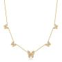 SUNXN Butterfly Necklace Dainty 18K Gold Cubic Zirconia Butterfly Choker Pendant Necklace for Women Teen Girls Jewelry Birthday Gifts