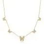 SUNXN Butterfly Necklace Dainty 18K Gold Cubic Zirconia Butterfly Choker Pendant Necklace for Women Teen Girls Jewelry Birthday Gifts