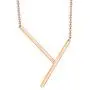 Finrezio Stainless Steel Large Initial Necklace Rose Gold Plated Big Letter Pendant Necklace for Women Mother from Alphabet 26 A-Z