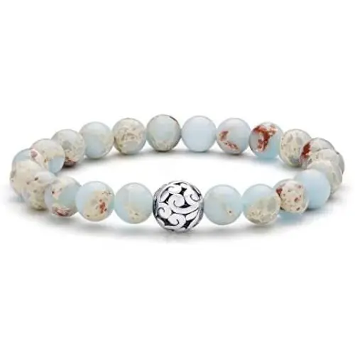 Top Plaza Healing Crystal Stone Bead Stretch Bracelet Elastic Gemstone Beaded Bracelets Yoga Meditation Reiki Balancing Quartz Jewelry for Womens Mens Top Plaza Healing Crystal Stone Bead Stretch Bracelet Elastic Gemstone Beaded Bracelets Yoga Meditation Reiki Balancing Quartz Jewelry for Womens Mens