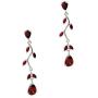 Crystalline Azuria Jewelry Sets for Women: Burgundy Red or Black Crystal Teardrop Necklace and Earrings Set Costume Jewelry for Women, Wedding Party - 18K White Gold Plated Pendant and Earring Sets, Bracelet Set