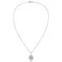 AeraVida Hamsa Hand with Evil Eye Simulated Turquoise Inlaid .925 Sterling Silver Pendant Necklace