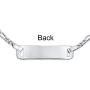 Engravable Identification ID Bracelet Figaro Name Plate Small Wrist 6 Inch For Women 925 Sterling Silver Nickle-Free