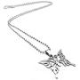 Stainless steel hollow butterfly pendant necklace with 23'' ball chain pure love couple best friend jewelry gift (No fade)